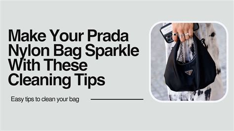 how to clean white nylon prada bag|cleaning Prada bags.